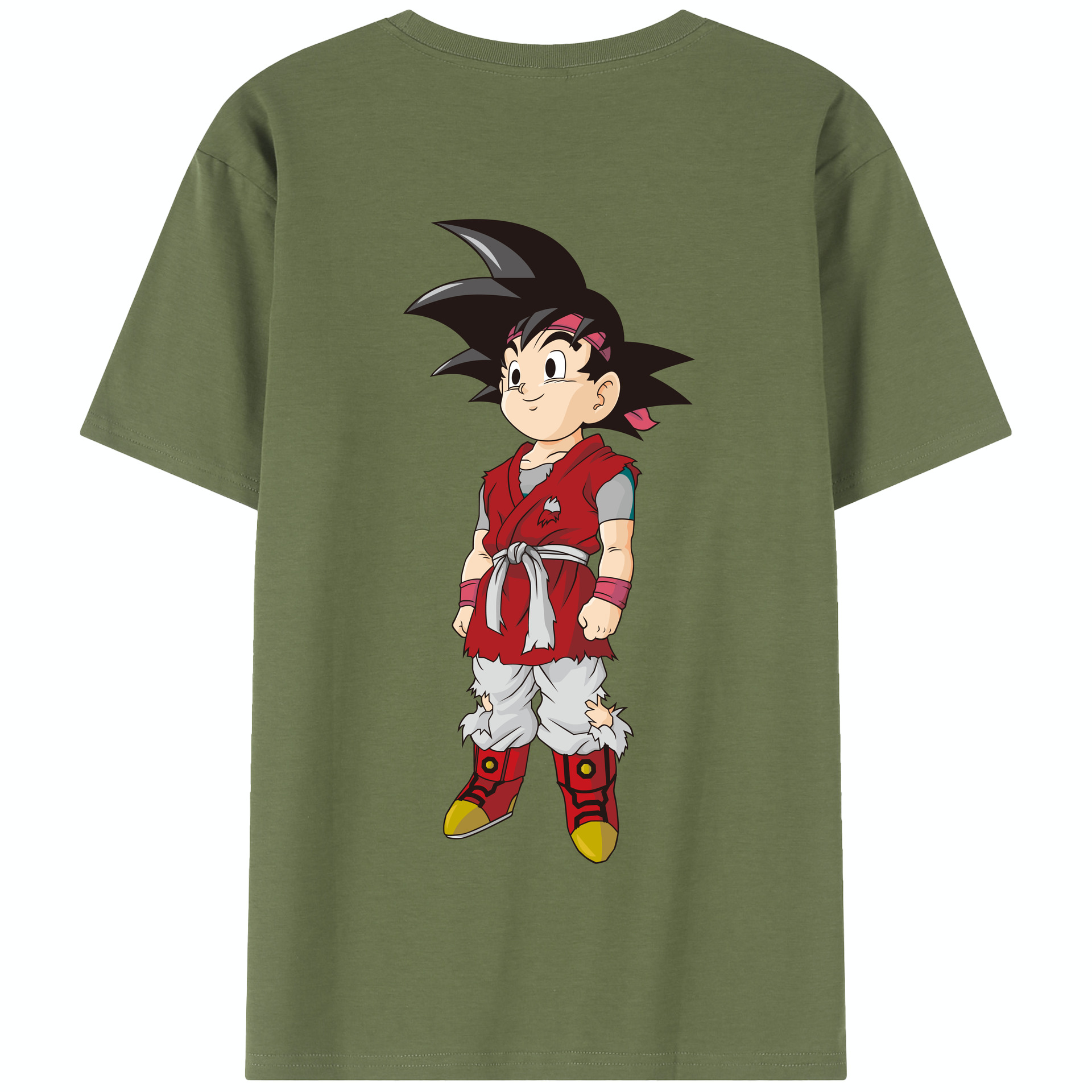 （画像用） ドラゴンボール 孫悟空（そん ごくう）Son Goku カカロット DRAGON BALL Kakarotto 綿100％半袖Tシャツ（背面プリント）